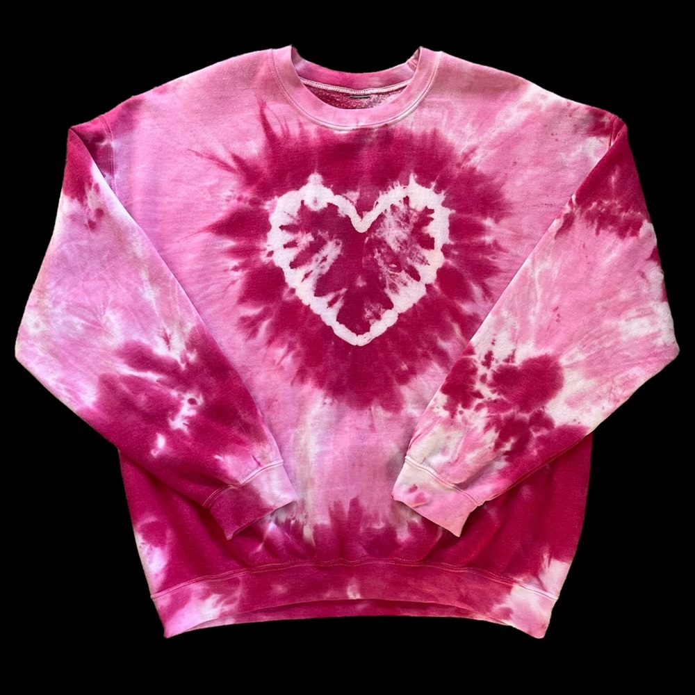Urban Outfitters heart tie dye sweatshirt